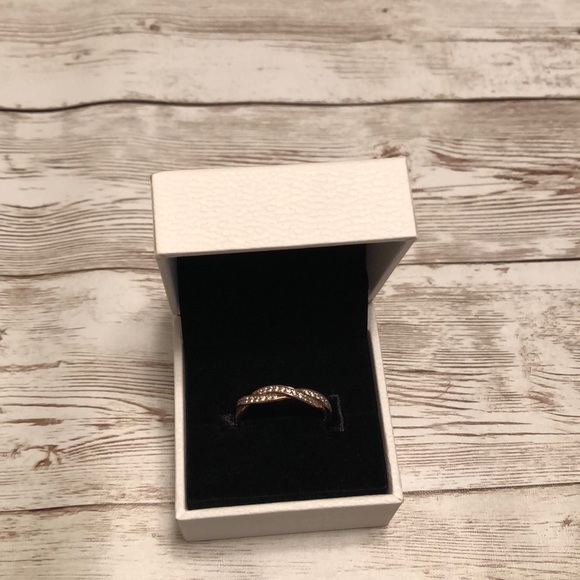 braided ring in PANDORA Rose™ size 8.5 - Picture 2 of 3